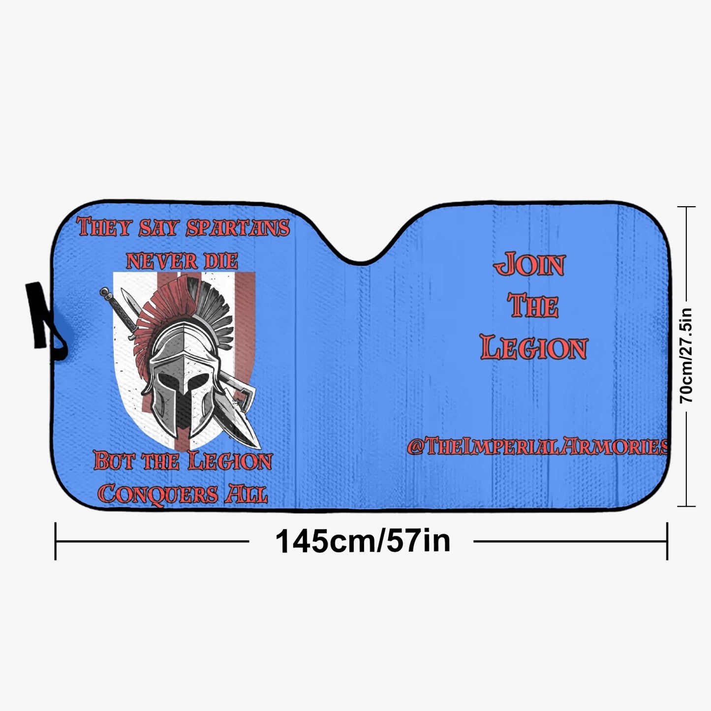 Join The Legion, Car Windshield Sun Shade in Blue