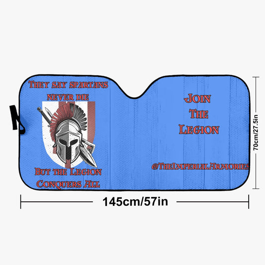 Join The Legion, Car Windshield Sun Shade in Blue