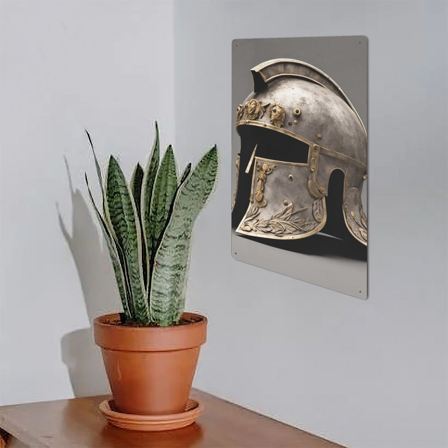 Metal Artwork of Roman Legionnaire Helmet #2