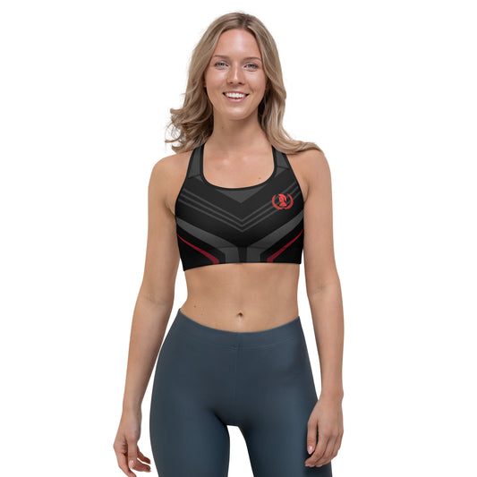 The Imperial Armories, Geometric Sports Bra in Black