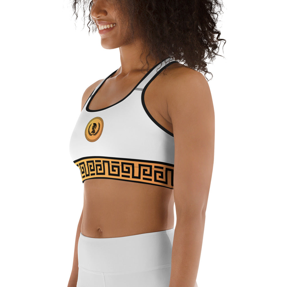 The Imperial Armories, Roman Toga Sports Bra, in White