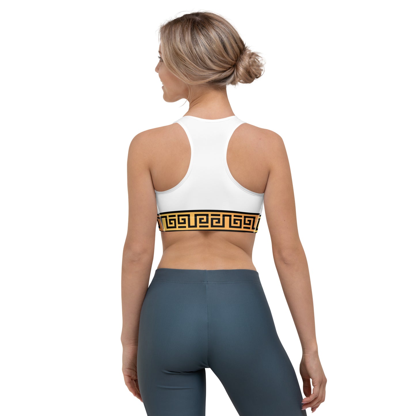 The Imperial Armories, Roman Toga Sports Bra, in White