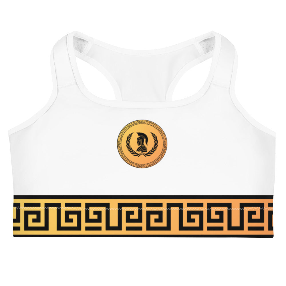 The Imperial Armories, Roman Toga Sports Bra, in White