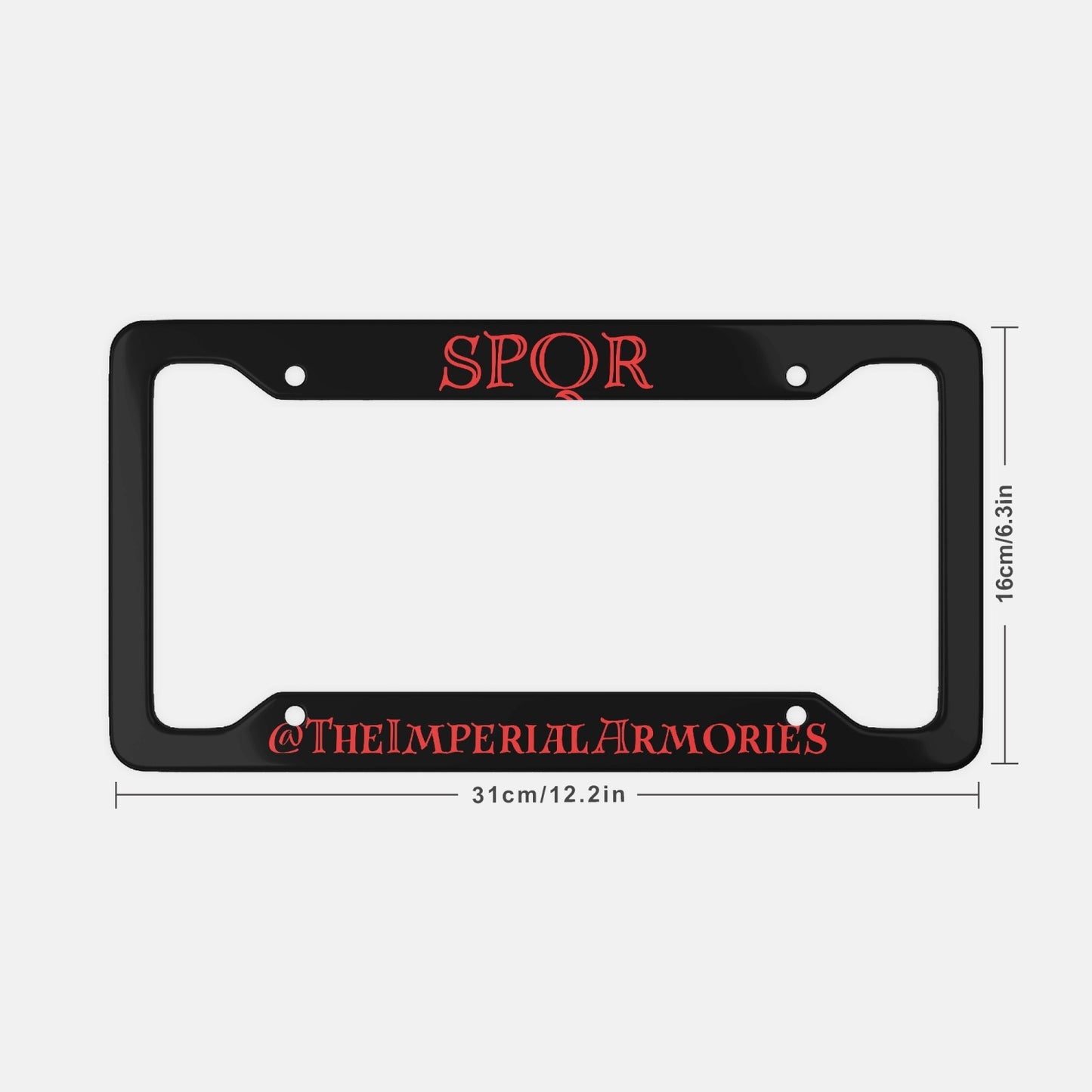 SPQR, Imperial Armories License Plate Frame in Black