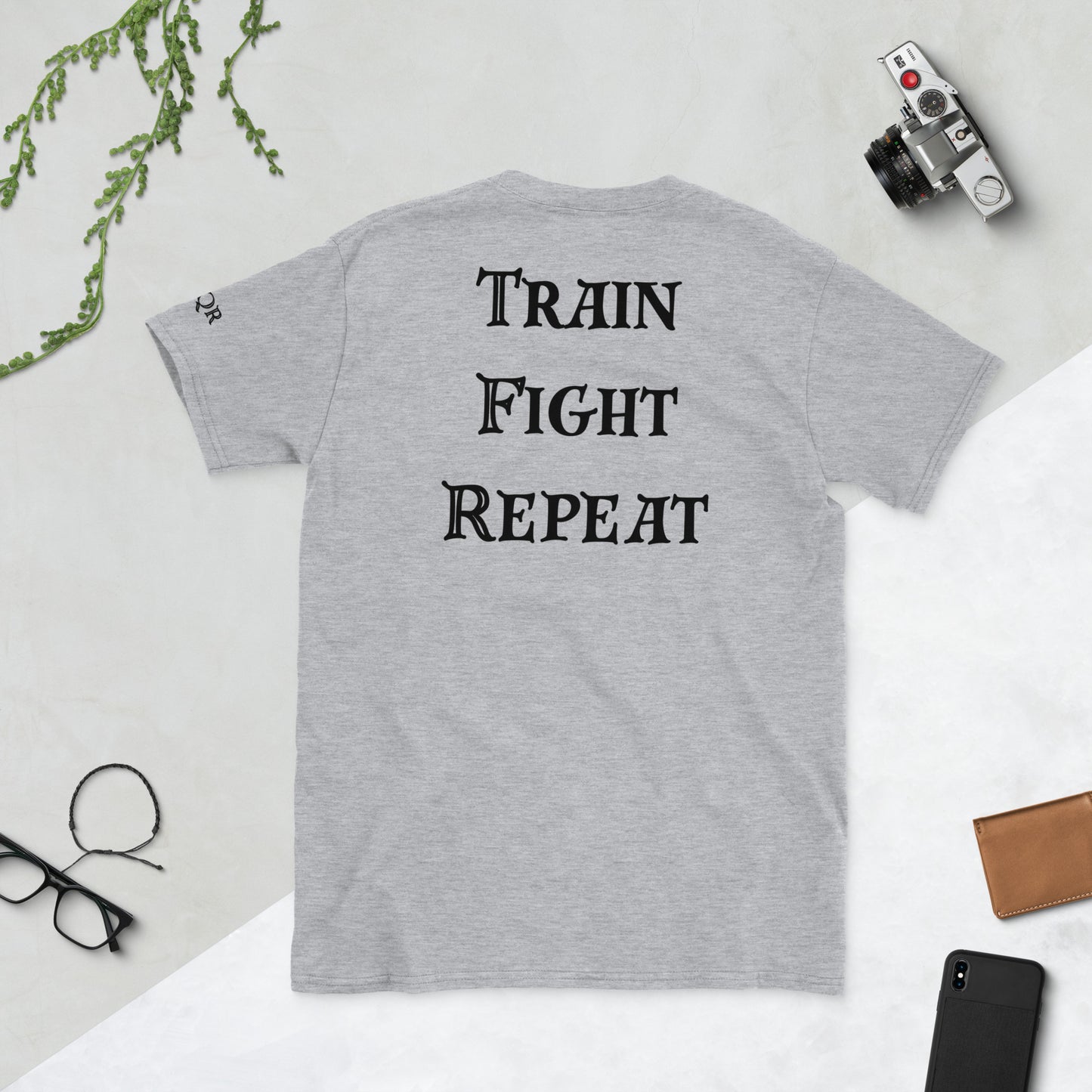 Train Fight Repeat, Imperial Armories Shirt in Grey and White