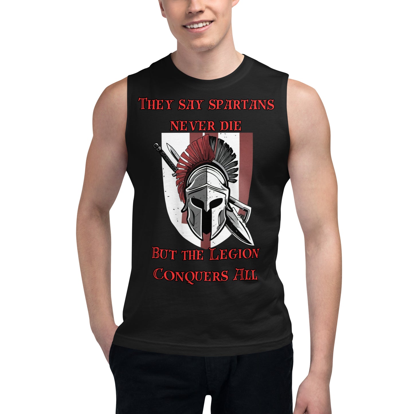 The Legion Conquers All, Imperial Armories Tank Top, Black and White