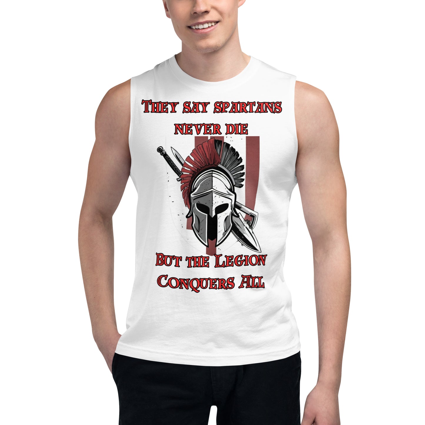 The Legion Conquers All, Imperial Armories Tank Top, Black and White